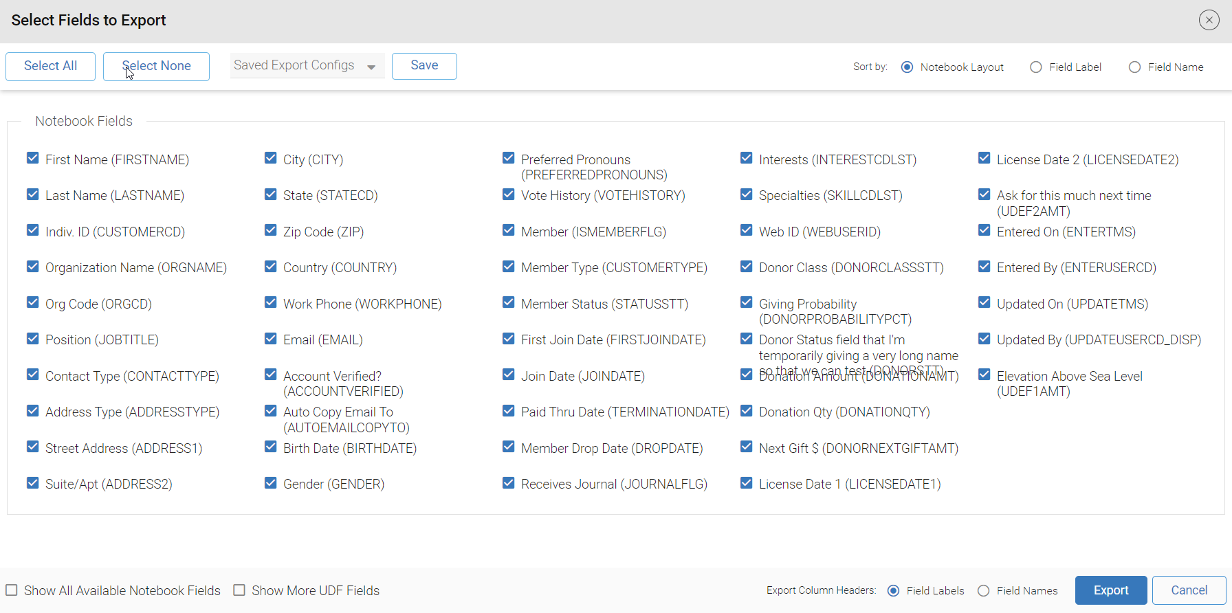 Export List Image