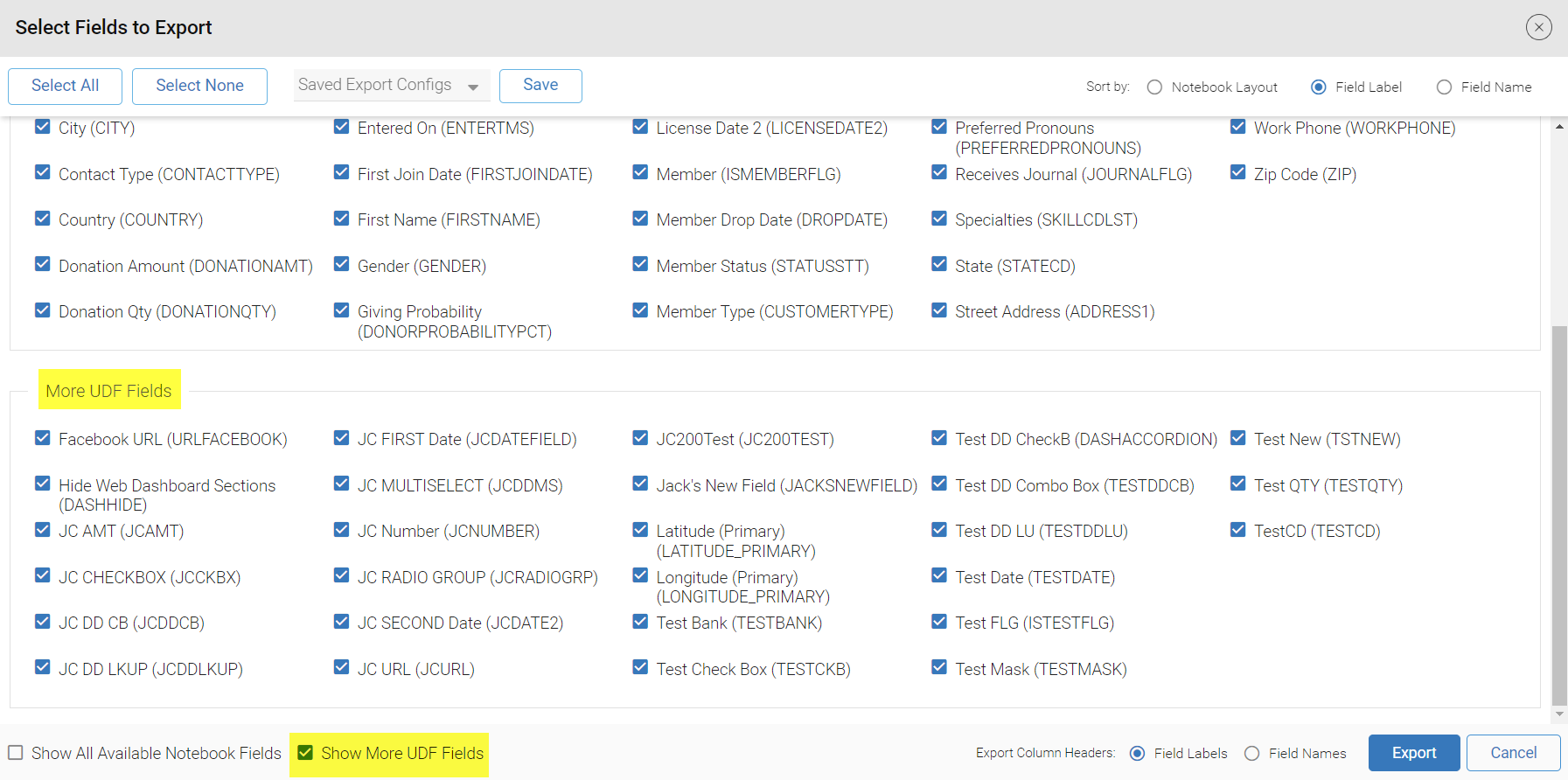 Export List Image