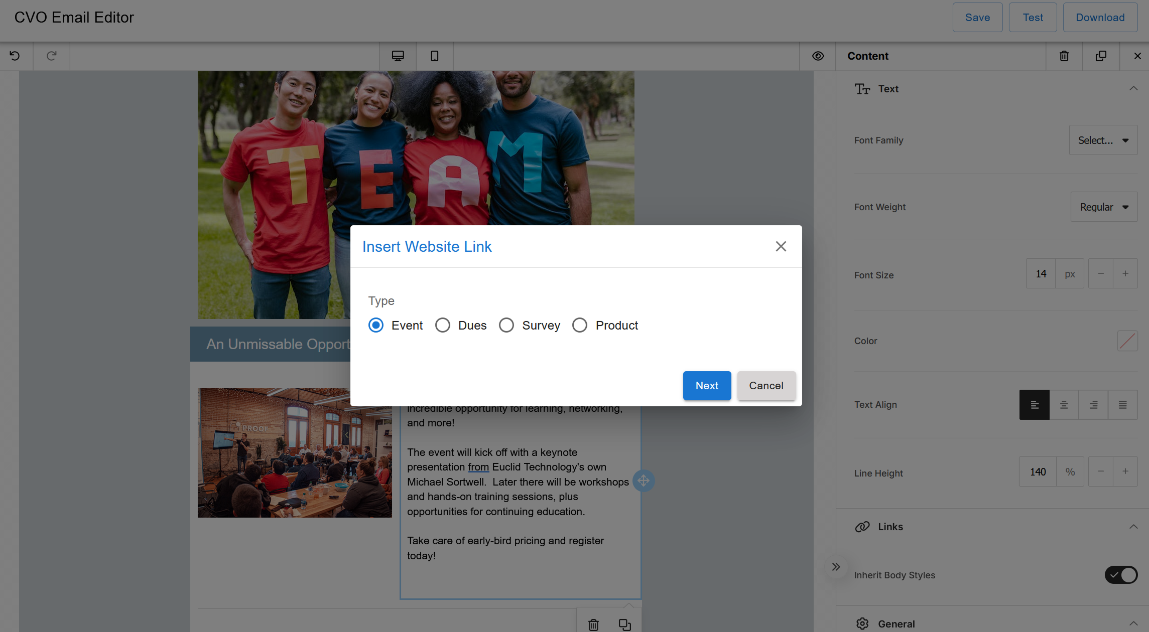 Email Editor Image
