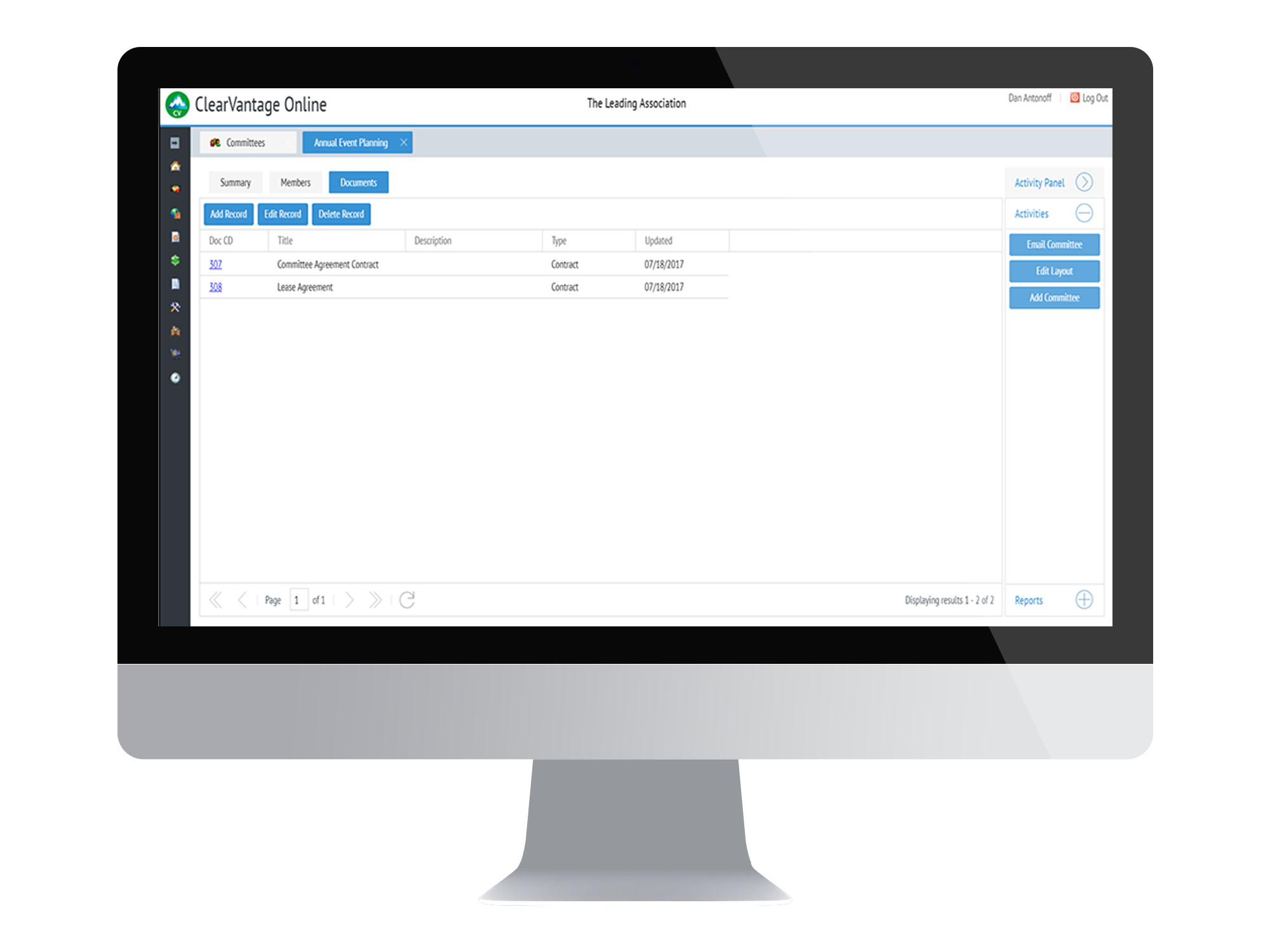 ClearVantage Document Management Screenshot