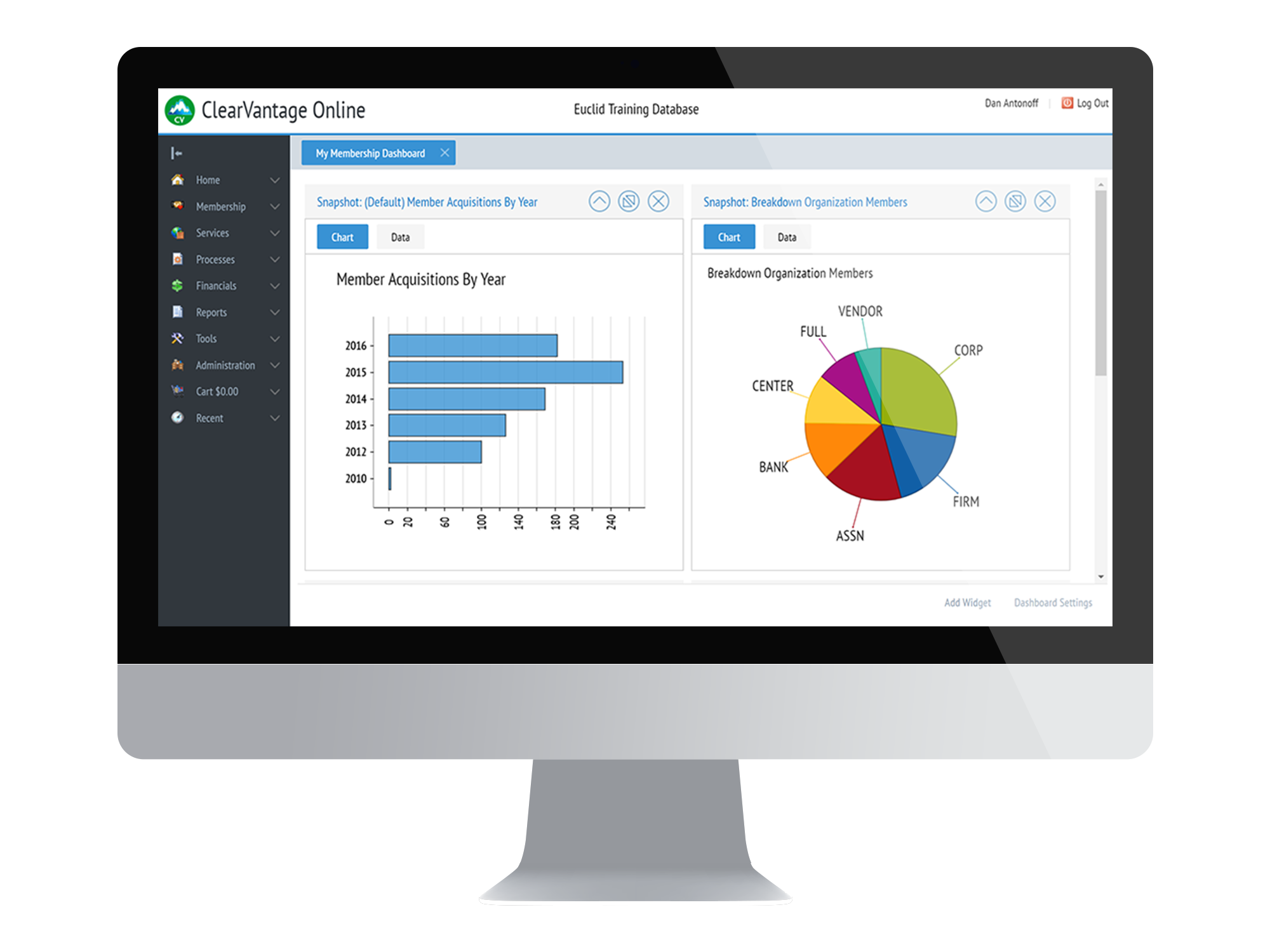 ClearVantage Business Intelligence and Dashboards Screenshot